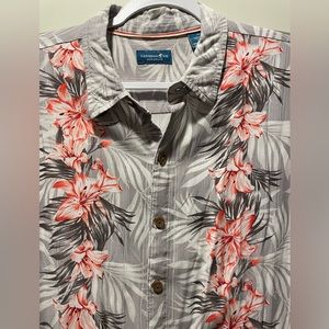 Caribbean Joe Tropical Beach Shirt, Men’s XL Button Down Short Sleeve Hawaiian